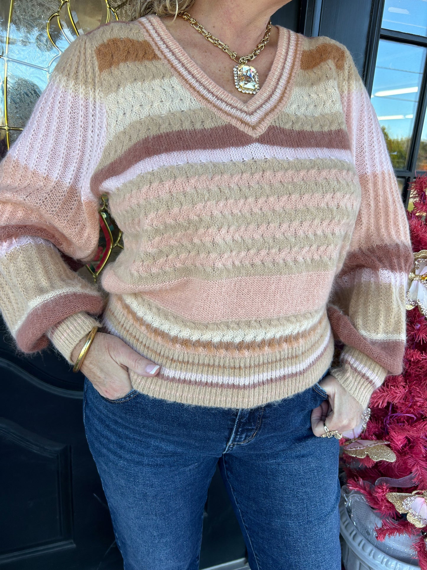 Geneva Copper Rose Sweater