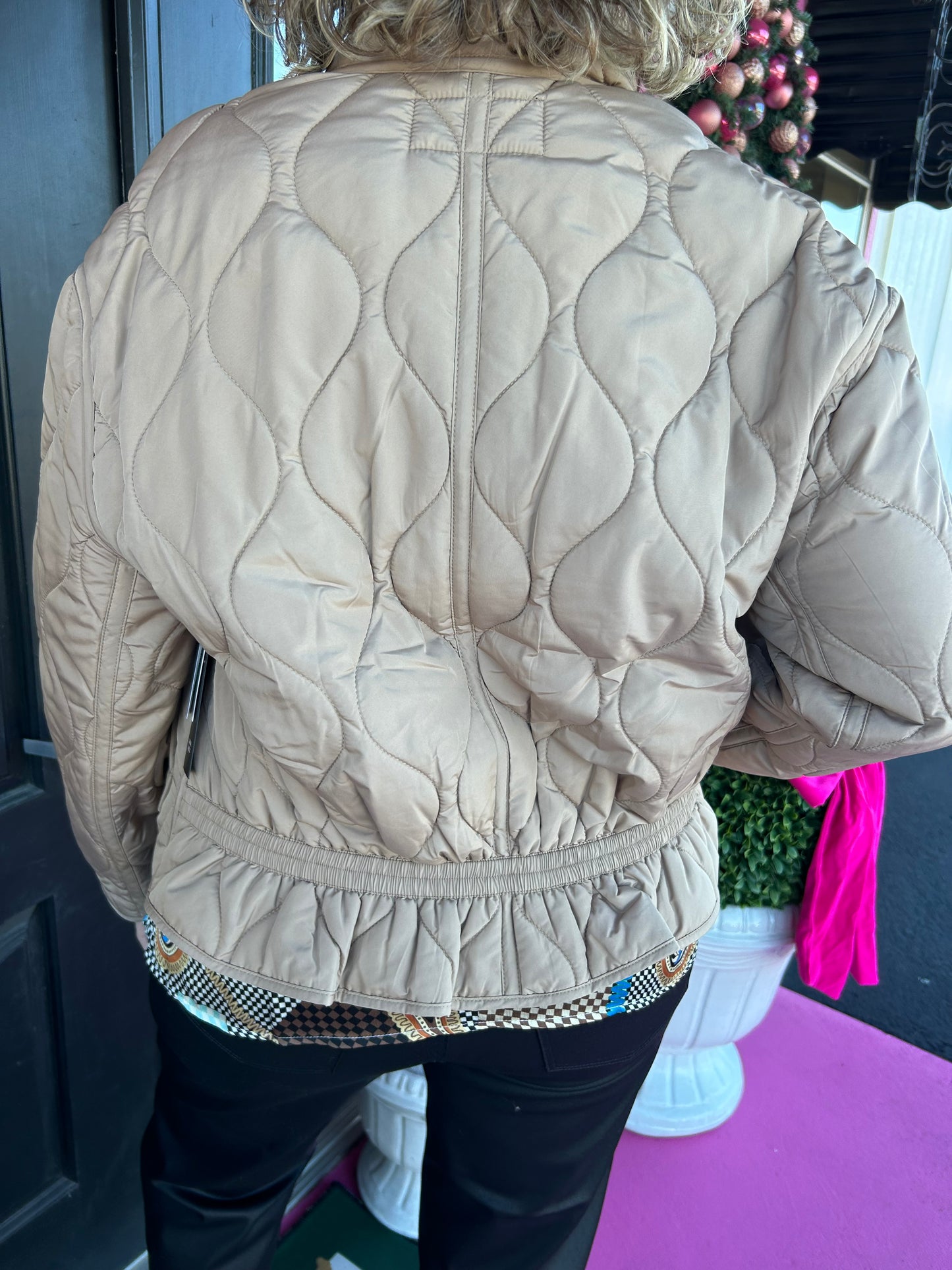 Camel Quilted Jacket