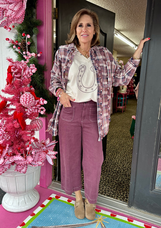 Audrey Fig Crop Pant