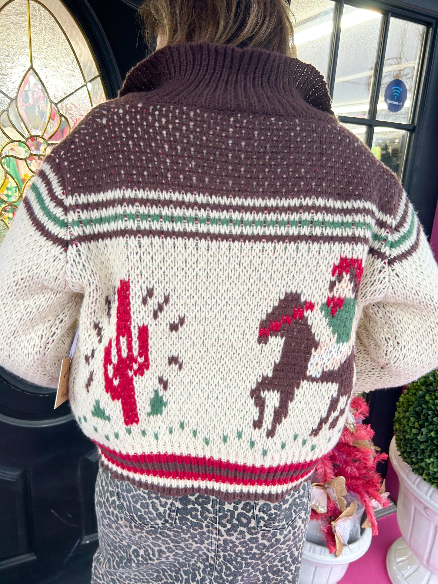 Chocolate Western Sweater