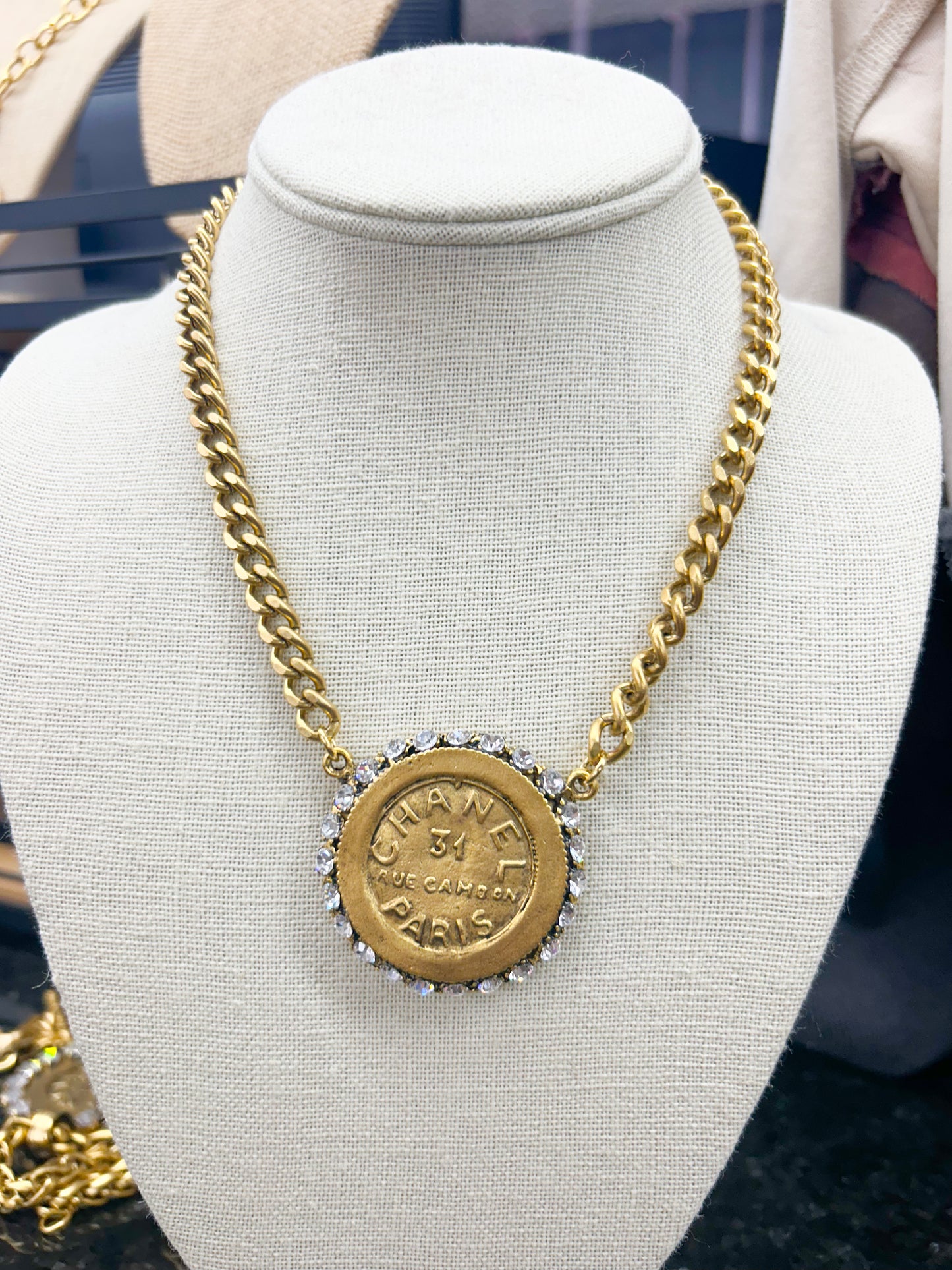 Rhinestone Chanel Necklace