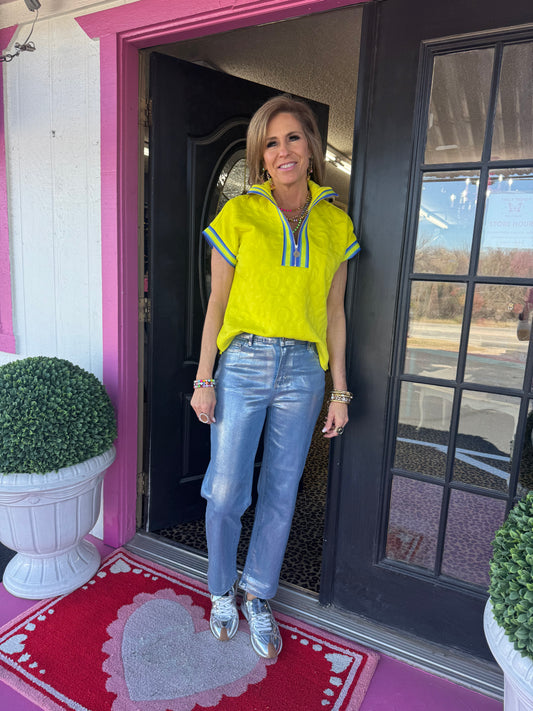 Poppy Key Lime Cheetah Pullover