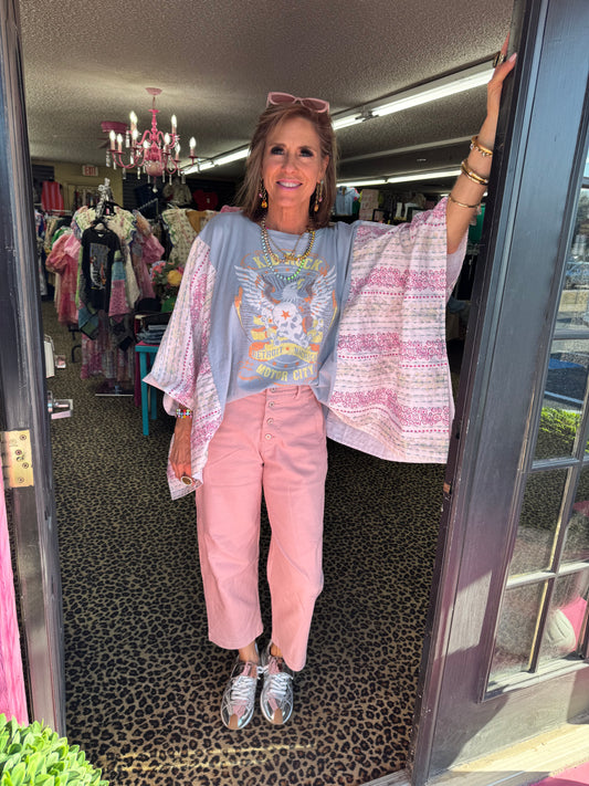 Kid Rock Pancho Sleeve Top
