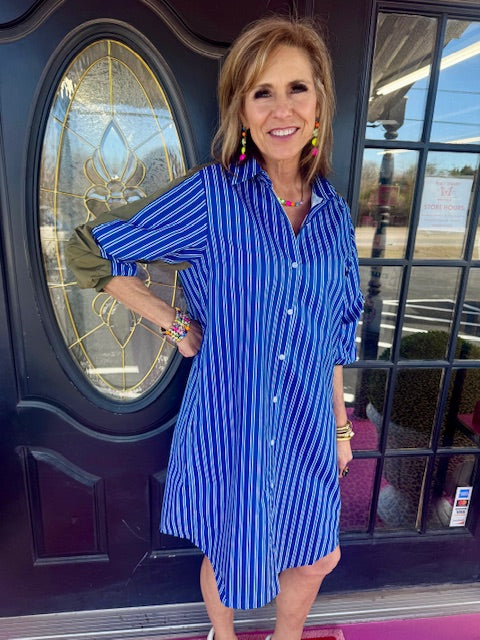 Blue/Olive Karishma Dress