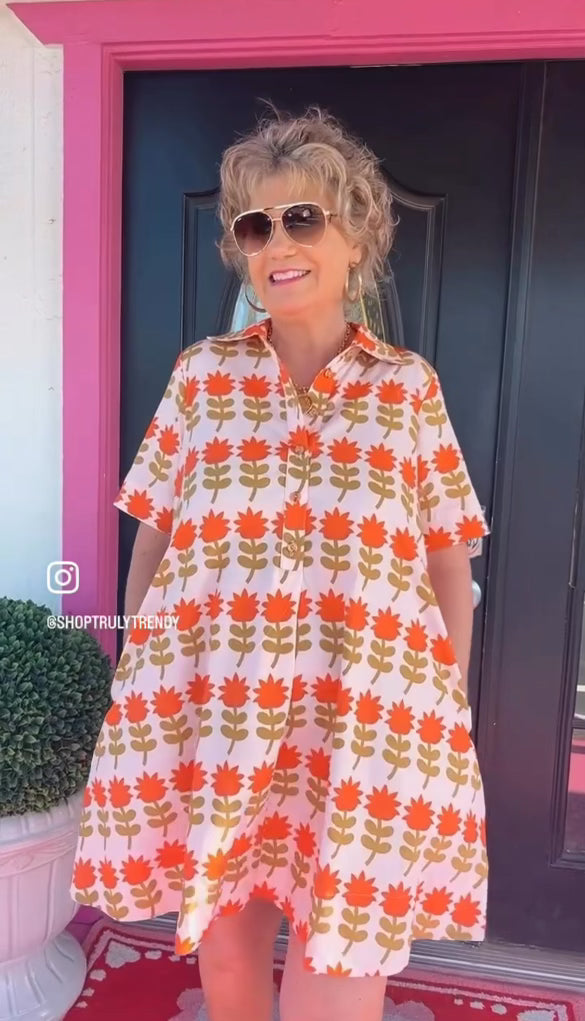 Blush Blooming Tulips Dress