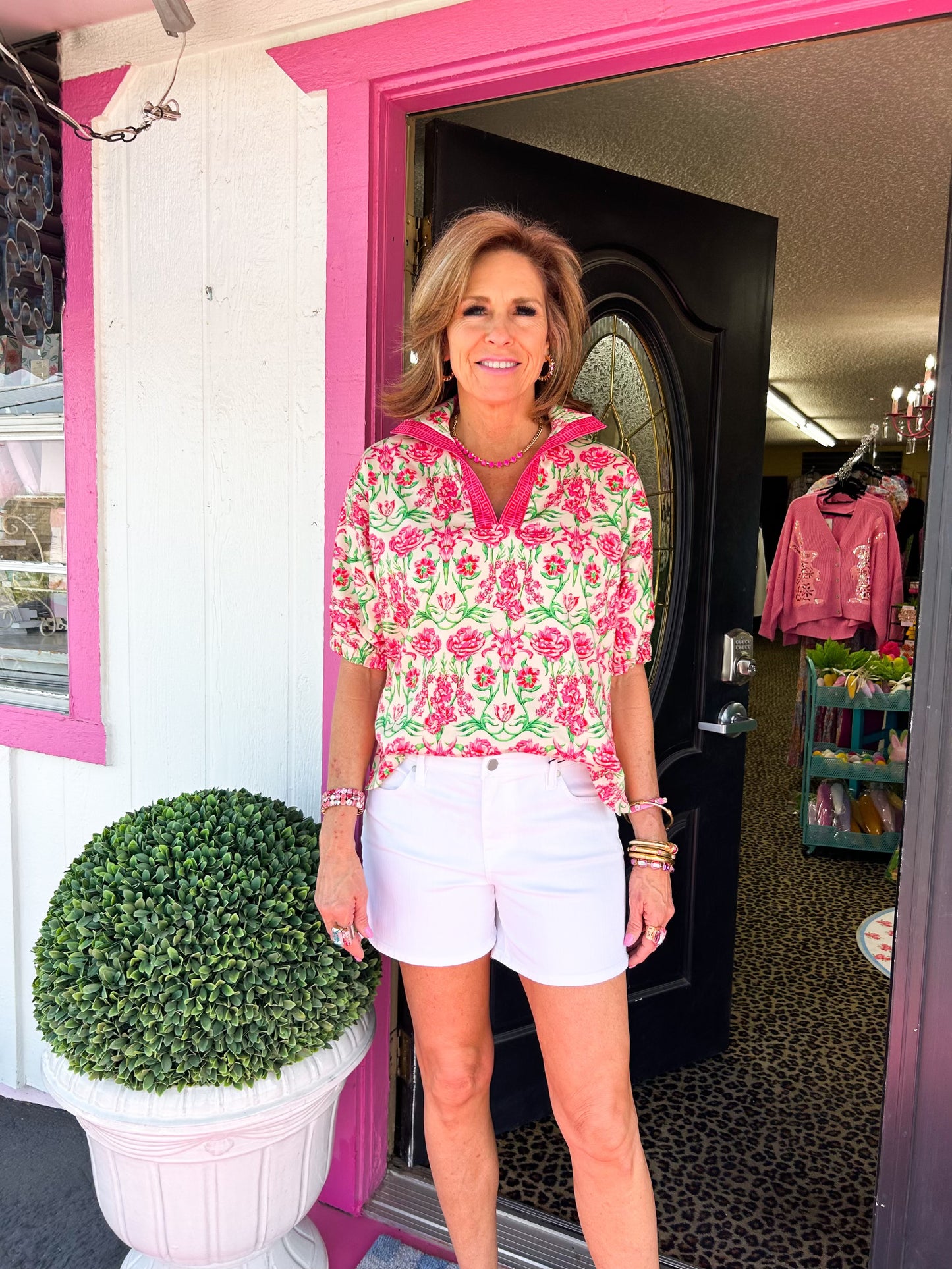 Garden Cheetah Poppy Top