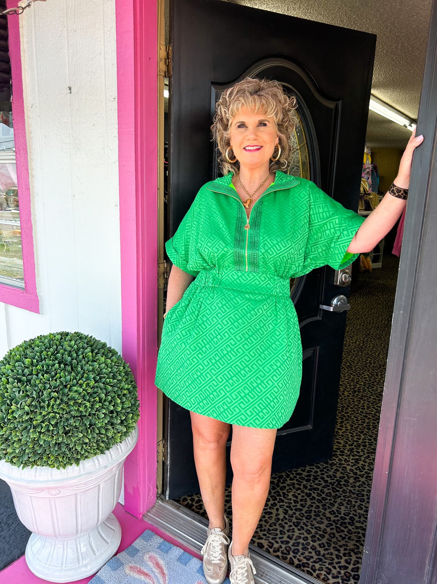 Fairway Green Pullover Dress