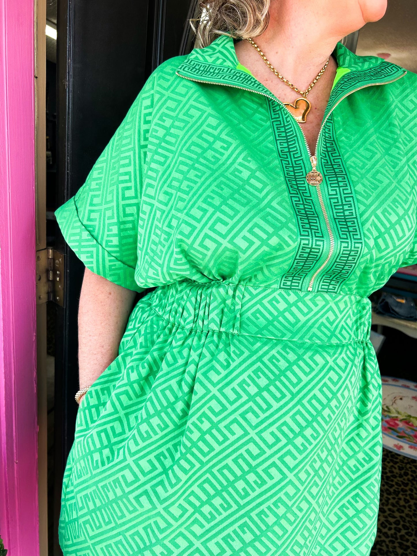 Fairway Green Pullover Dress