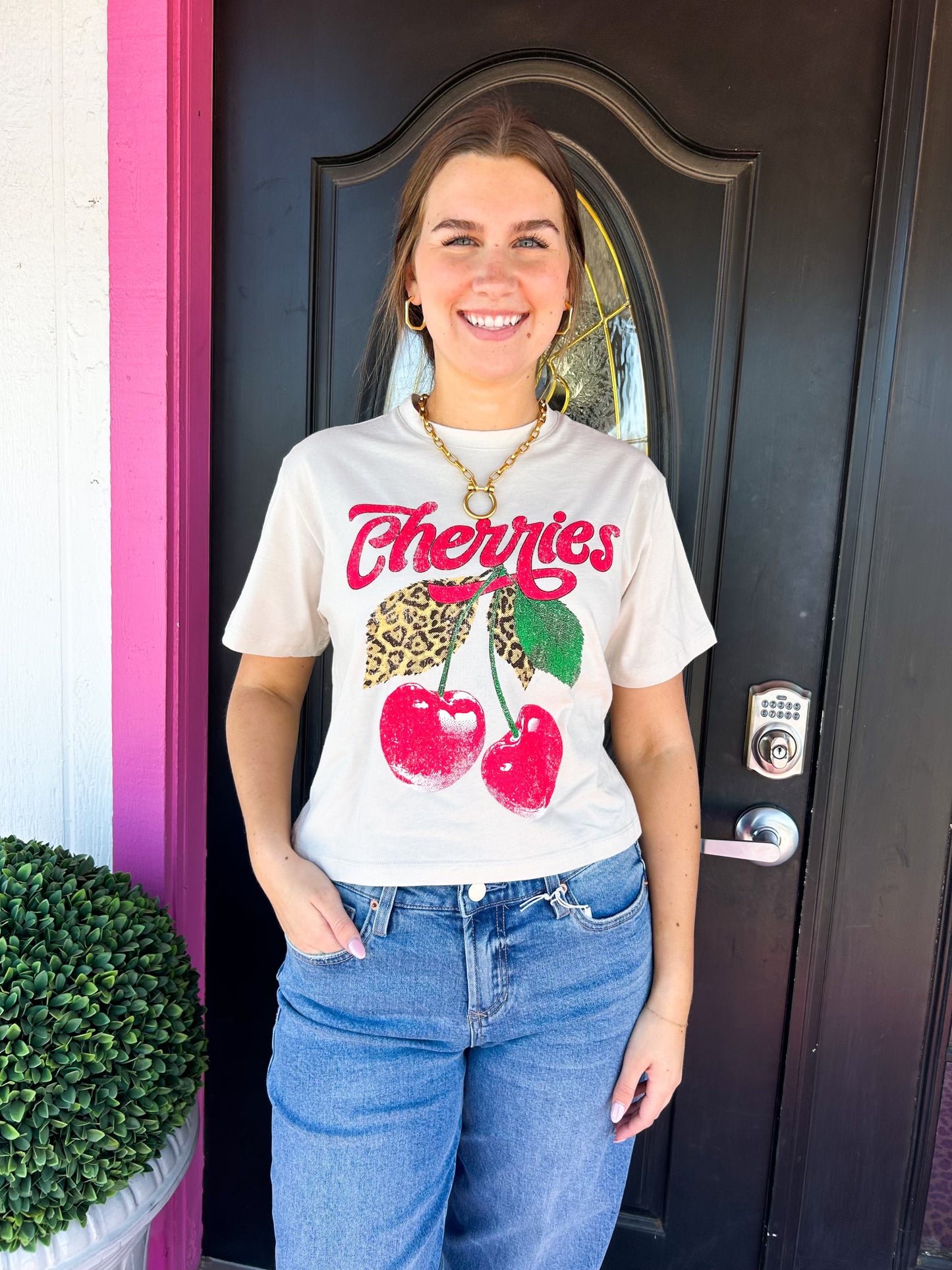 Cheetah Cherries Tee