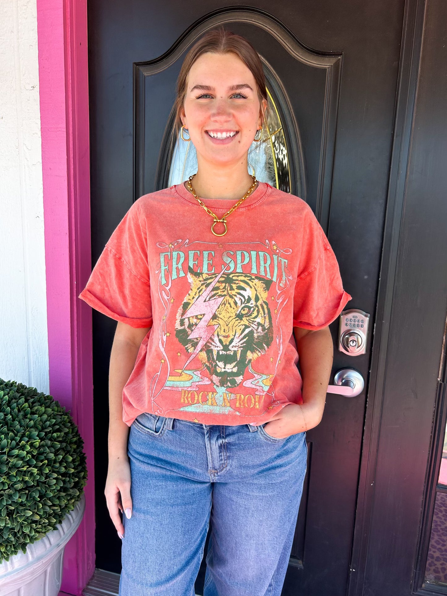 Free Spirit Tiger Vintage Tee