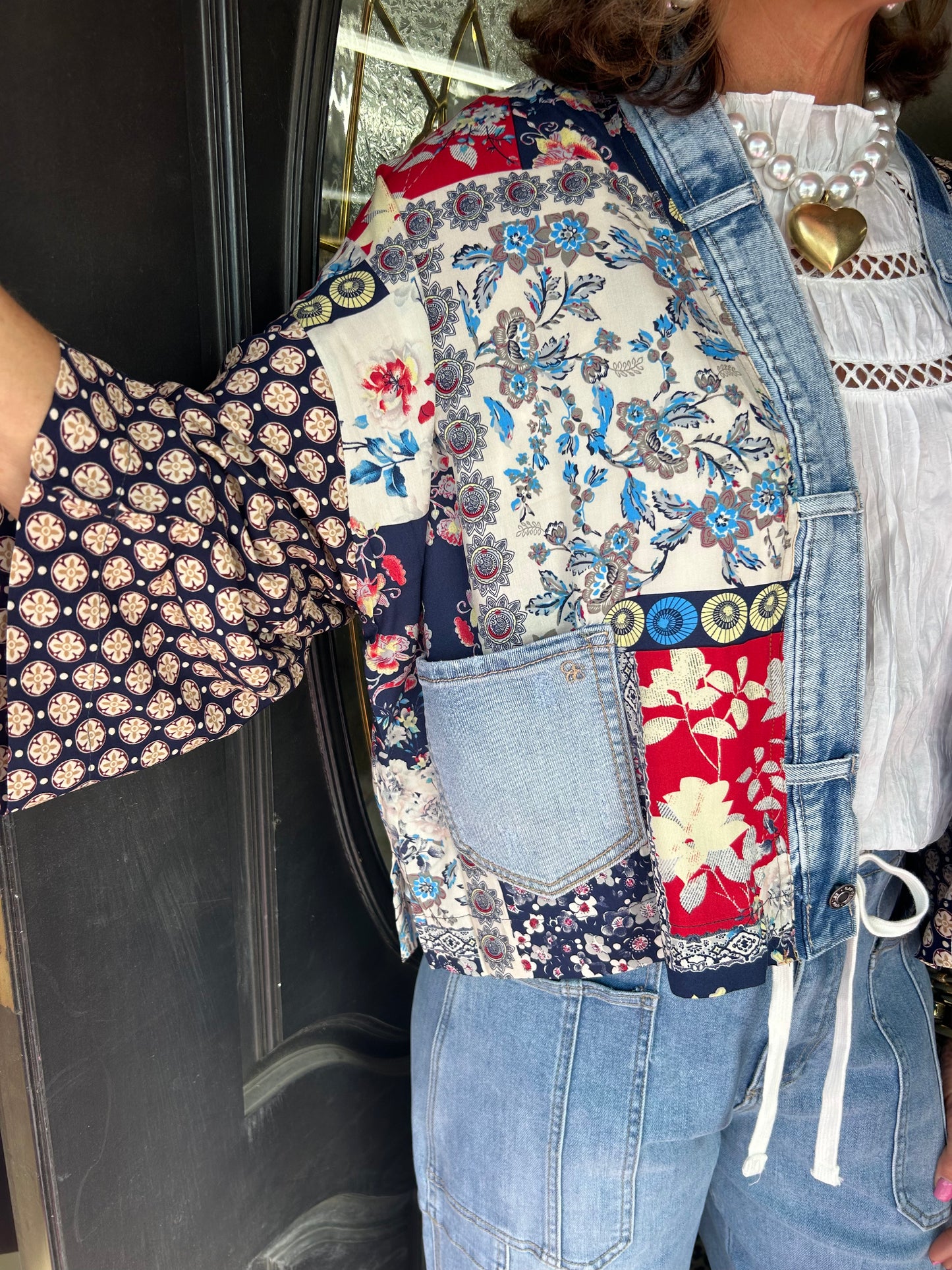 Karol Denim Mix Cardigan OS