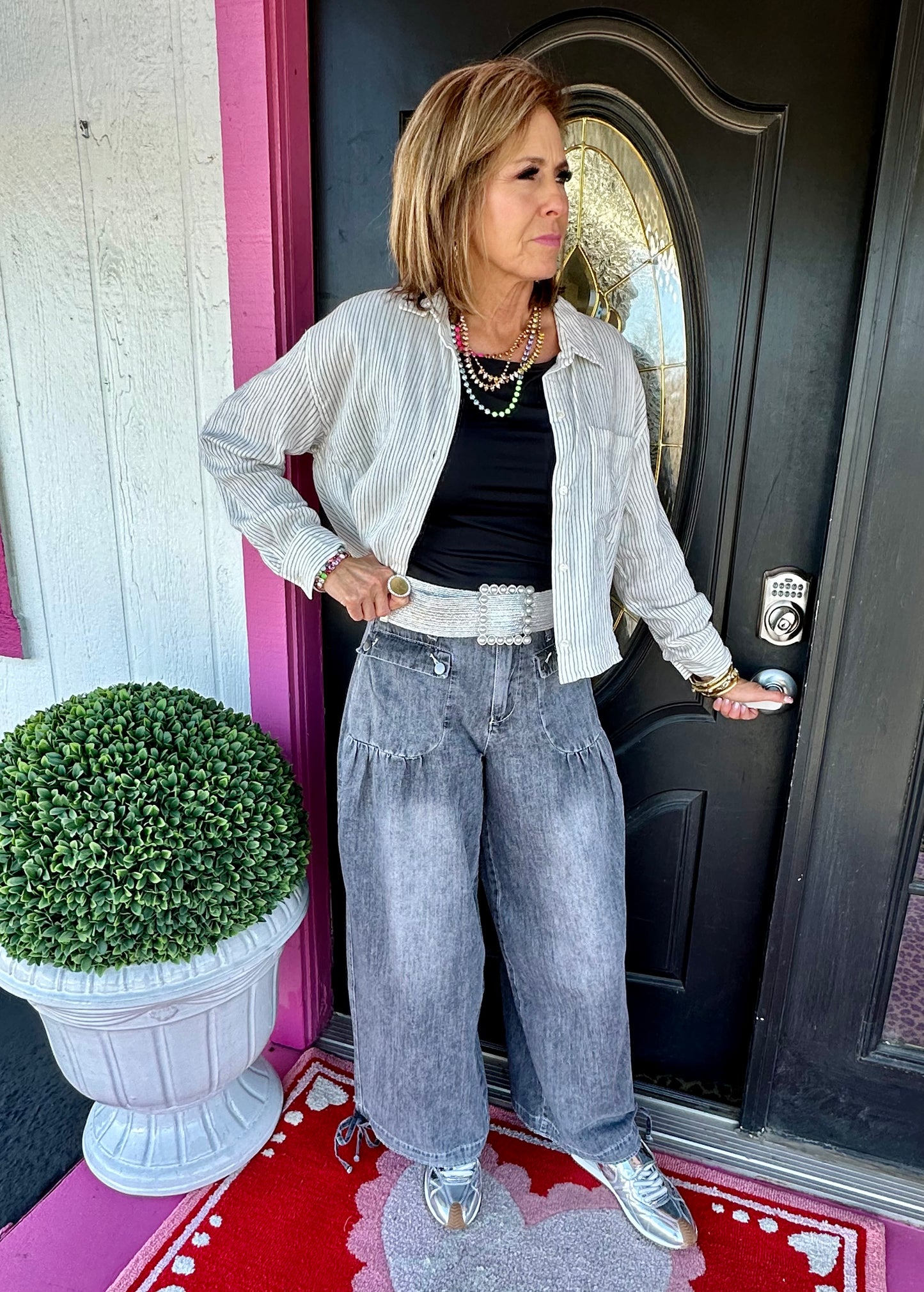 Black Pocket Aladin Denim Pant