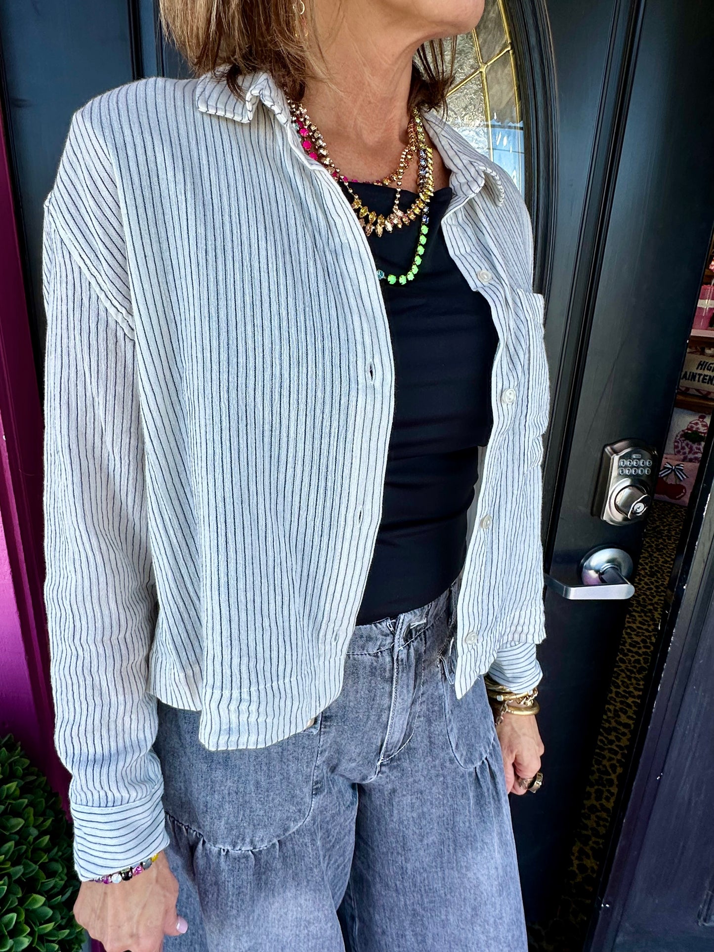 Natural Del Mar Striped Shirt