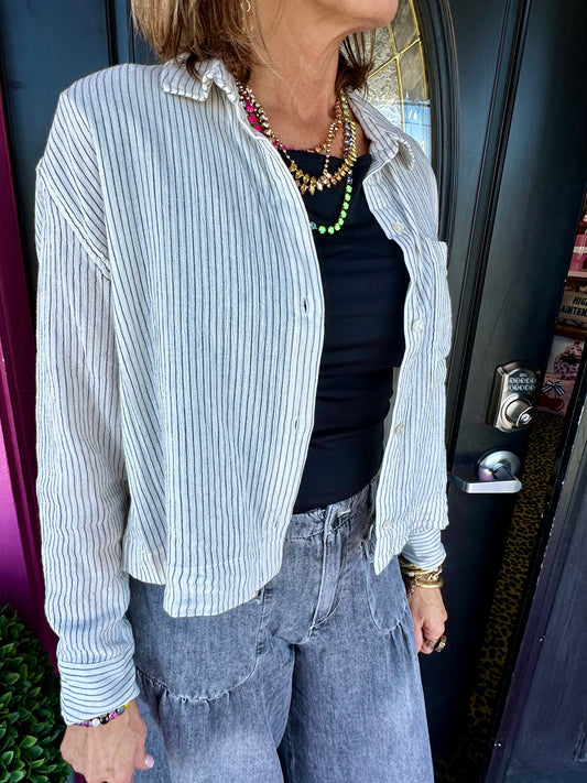 Natural Del Mar Striped Shirt