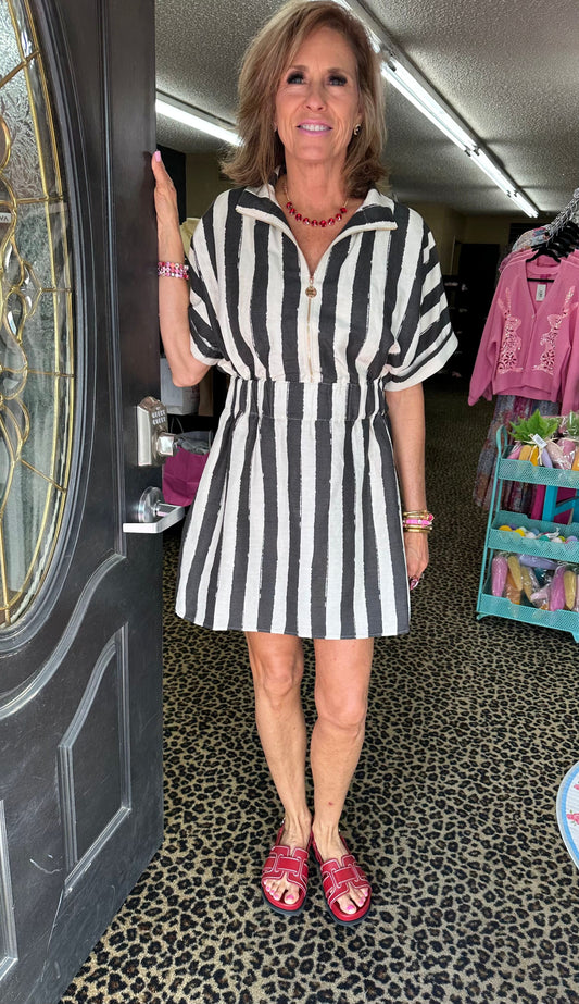 Stripe Nori Linen Pullover Dress