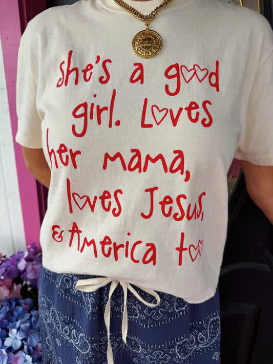 She's A Good Girl Crop Tee