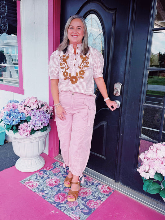 Vintage Rose Cargo Pants