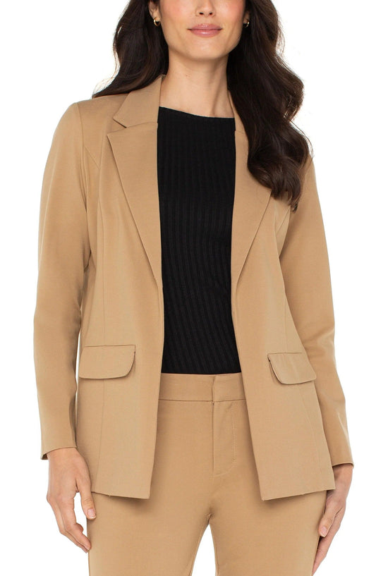 Camel Fitted Boyfriend Blazer
