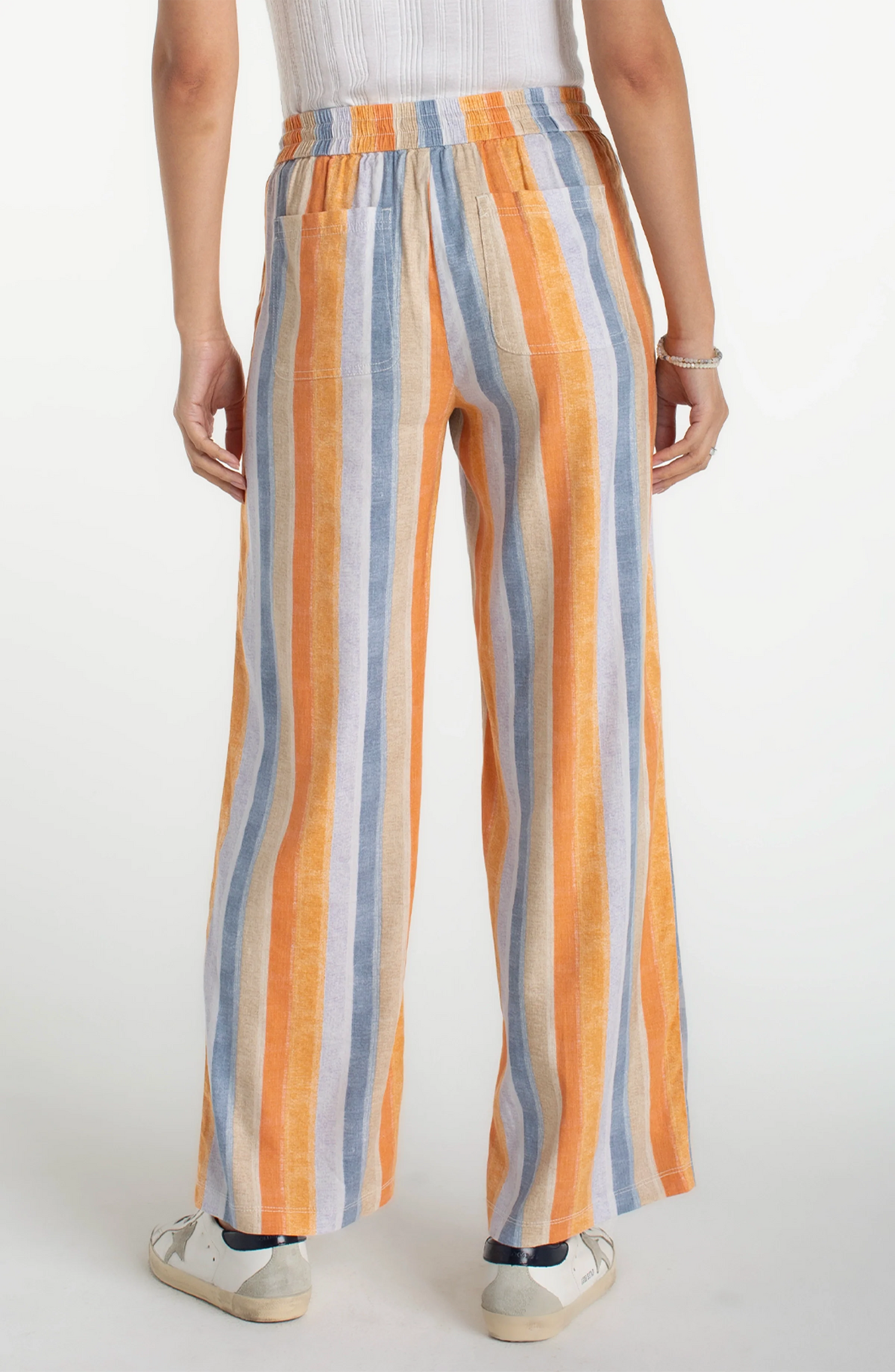 Multi Stripe Drawstring Pant