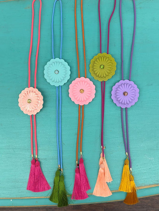 Concho Bolo With Tassels