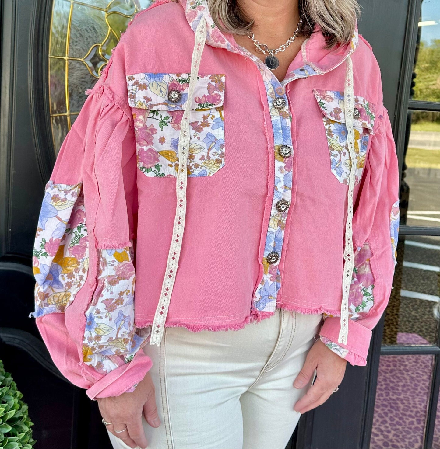 Candy Pink Placket Jacket