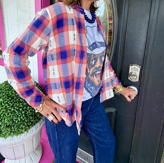 Navy/Cedar Plaid Arroyo Shirt