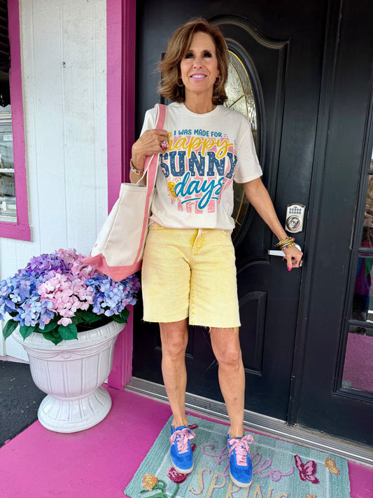 Banana Slouchy Bermuda Short