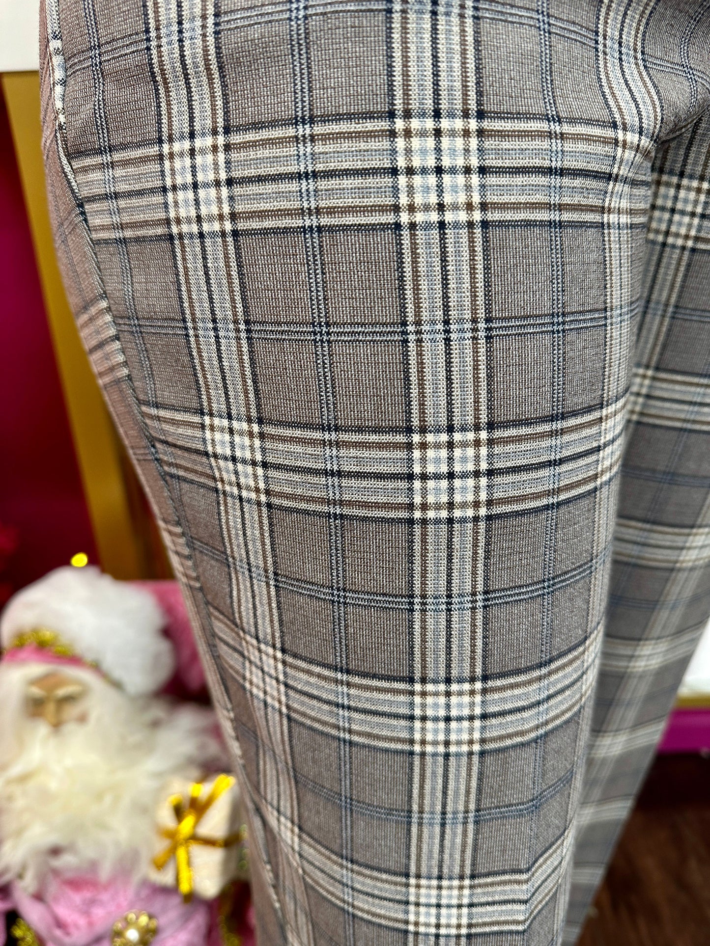 Brown/Navy Plaid Kelsey Trouser