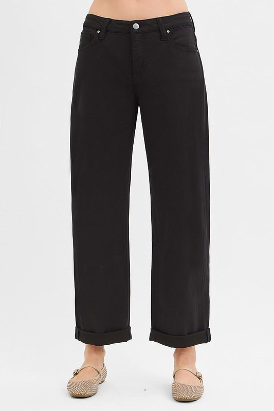 Black TC Ankle Relaxed Barrel