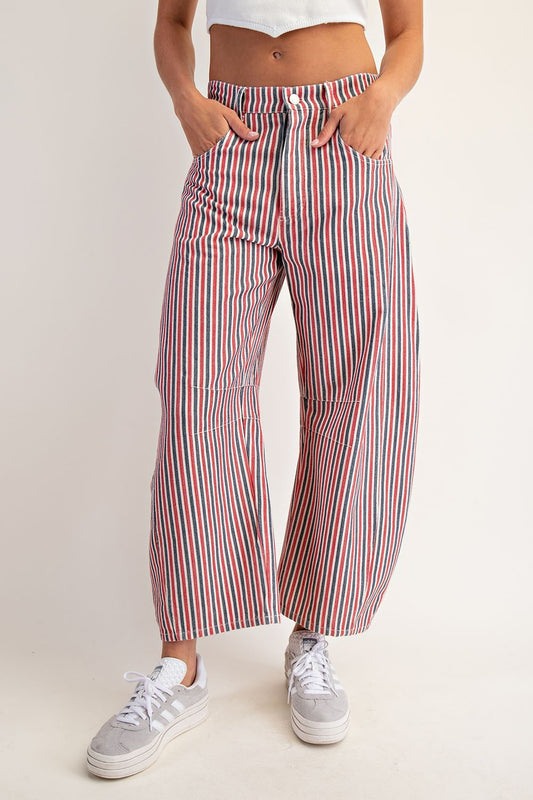 Rouge Sail Stripe Barrel Jeans