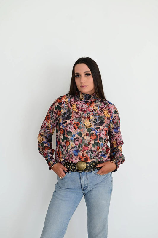 Fall Floral LS Top