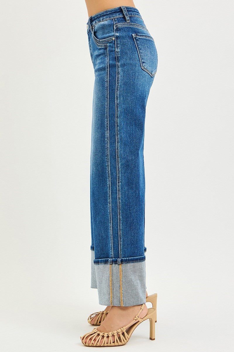 Dark MR Double Stitch Cuff Jean