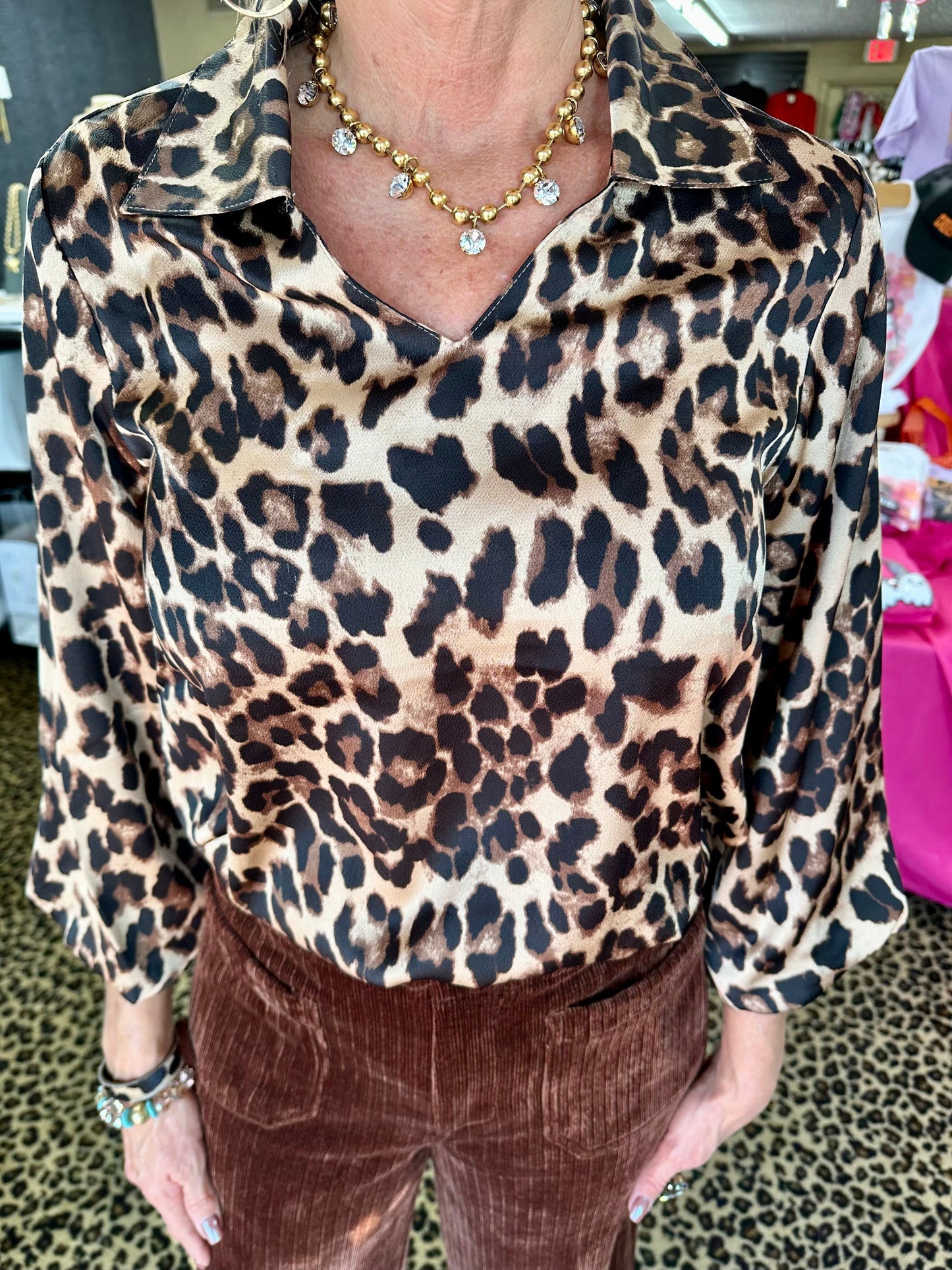 Brown Leopard Julian Top