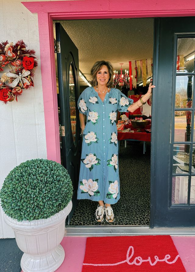 Green Gingham Magnolia Dress