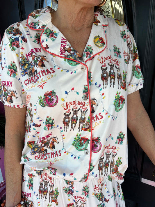 Bandana Santa Pant PJ Set