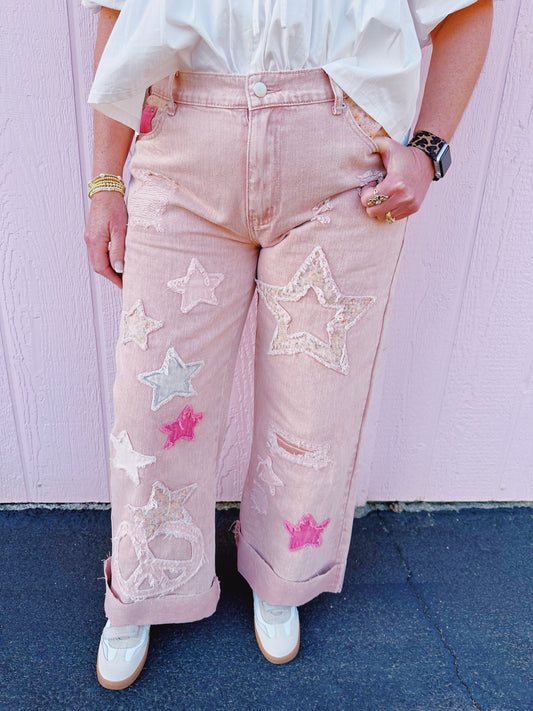 Pink Super Star Jeans