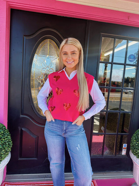 Hot Pink Heart Vest
