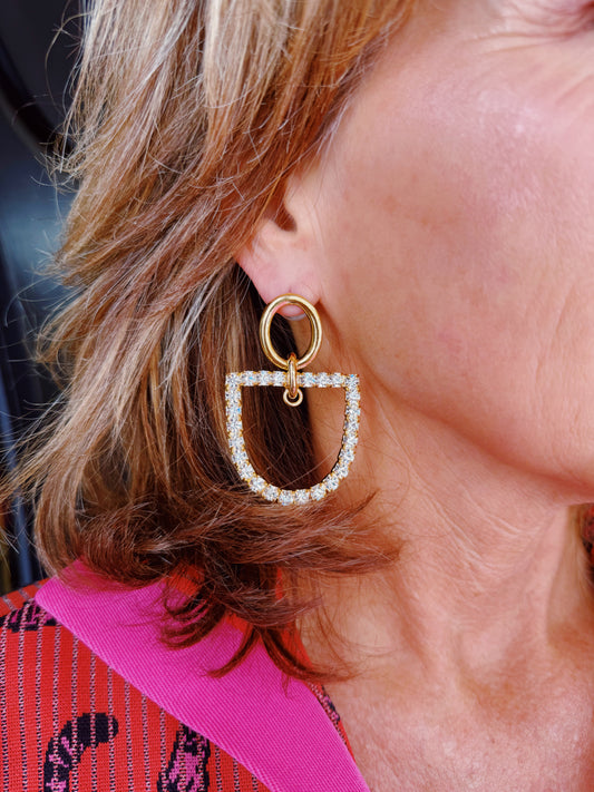 Rhinestone Bit Earring