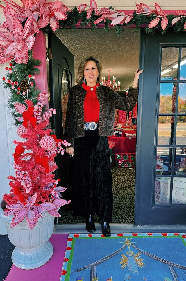 Black Tiered Velvet Pant