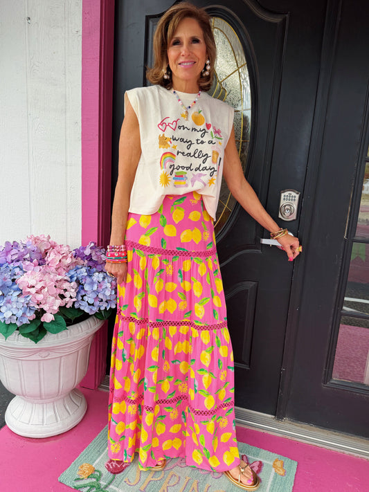 Citrus Zest Long Skirt