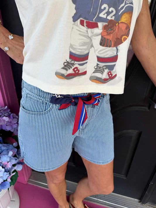 Julian Indigo Stripe Short