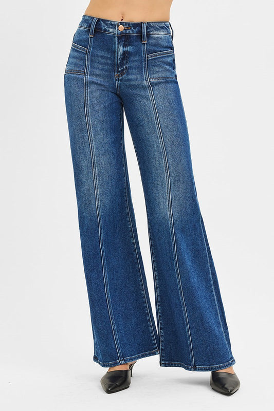Black Patch Pocket Wide Jean
