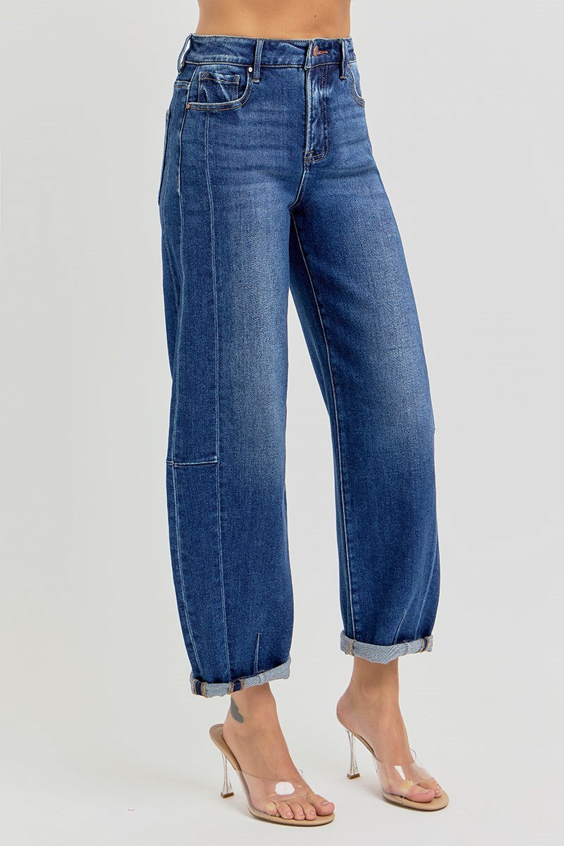 Dark HR Barrel Jean