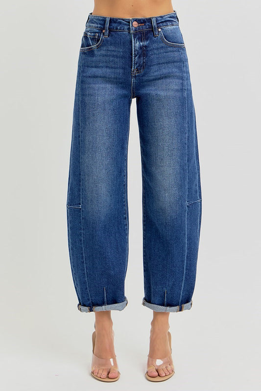 Dark HR Barrel Jean