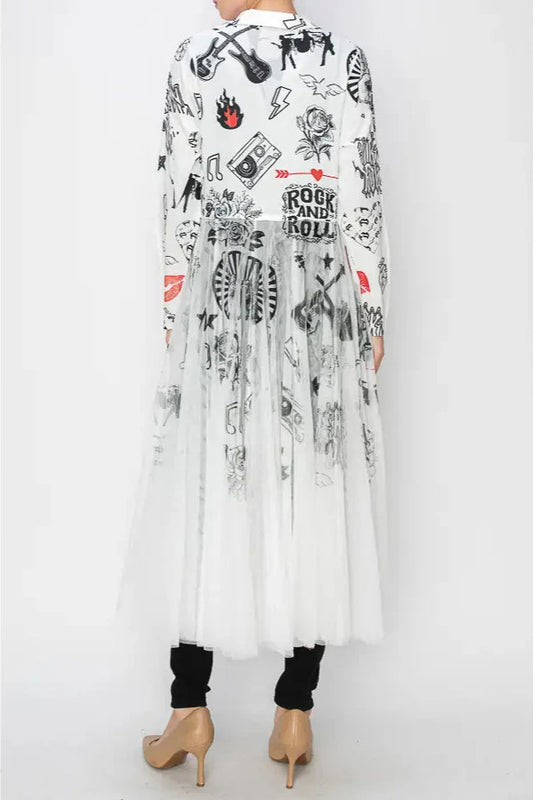 Rock & Roll Cardigan Mesh Blazer