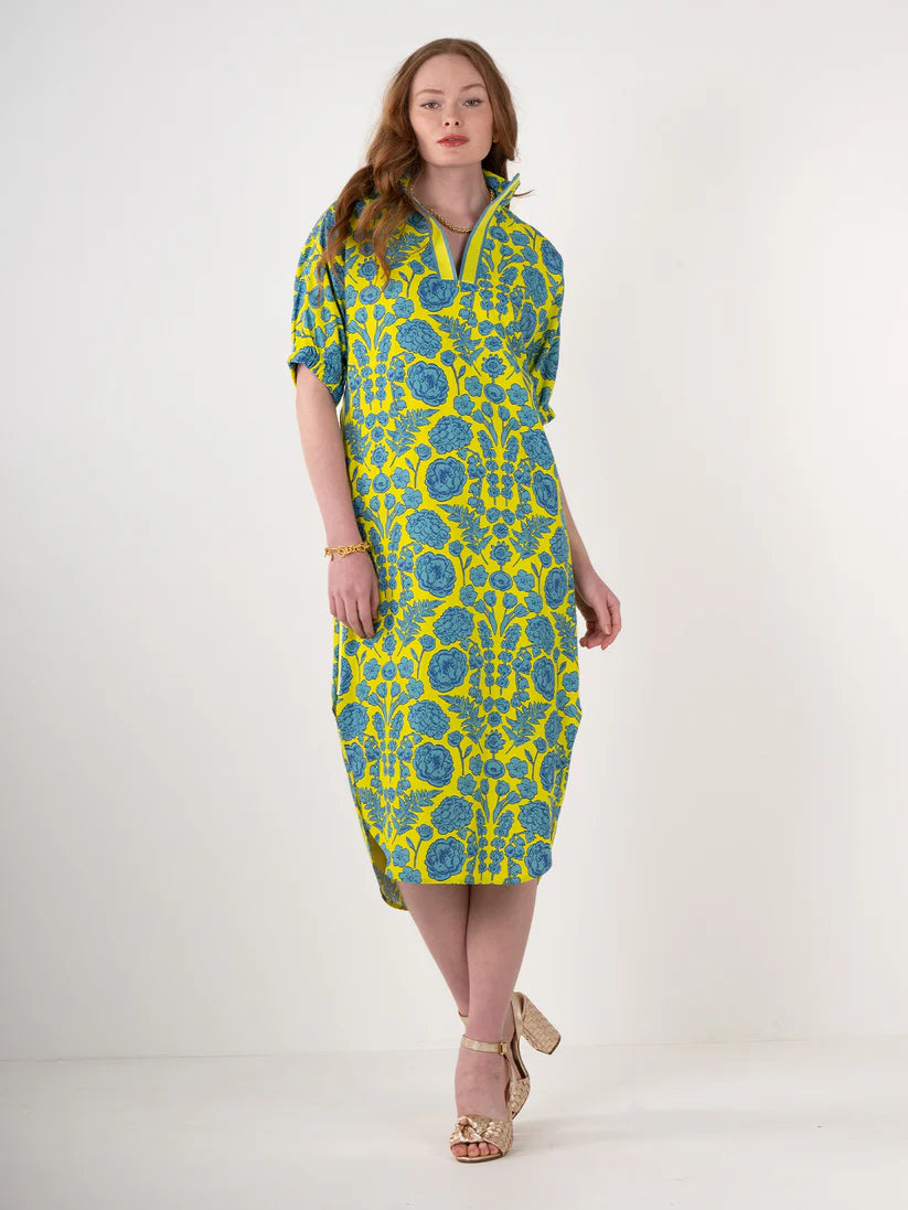 Poppy Joy Bouquet Linen Dress