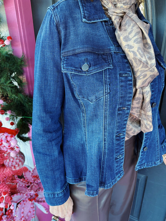 Delacy Fit Flare Trucker Jacket