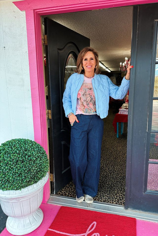 Skyway Blue Maverick Quilted Coat