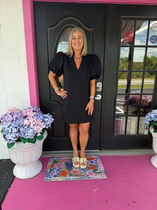 Black Stretch Knit Hampton Mini