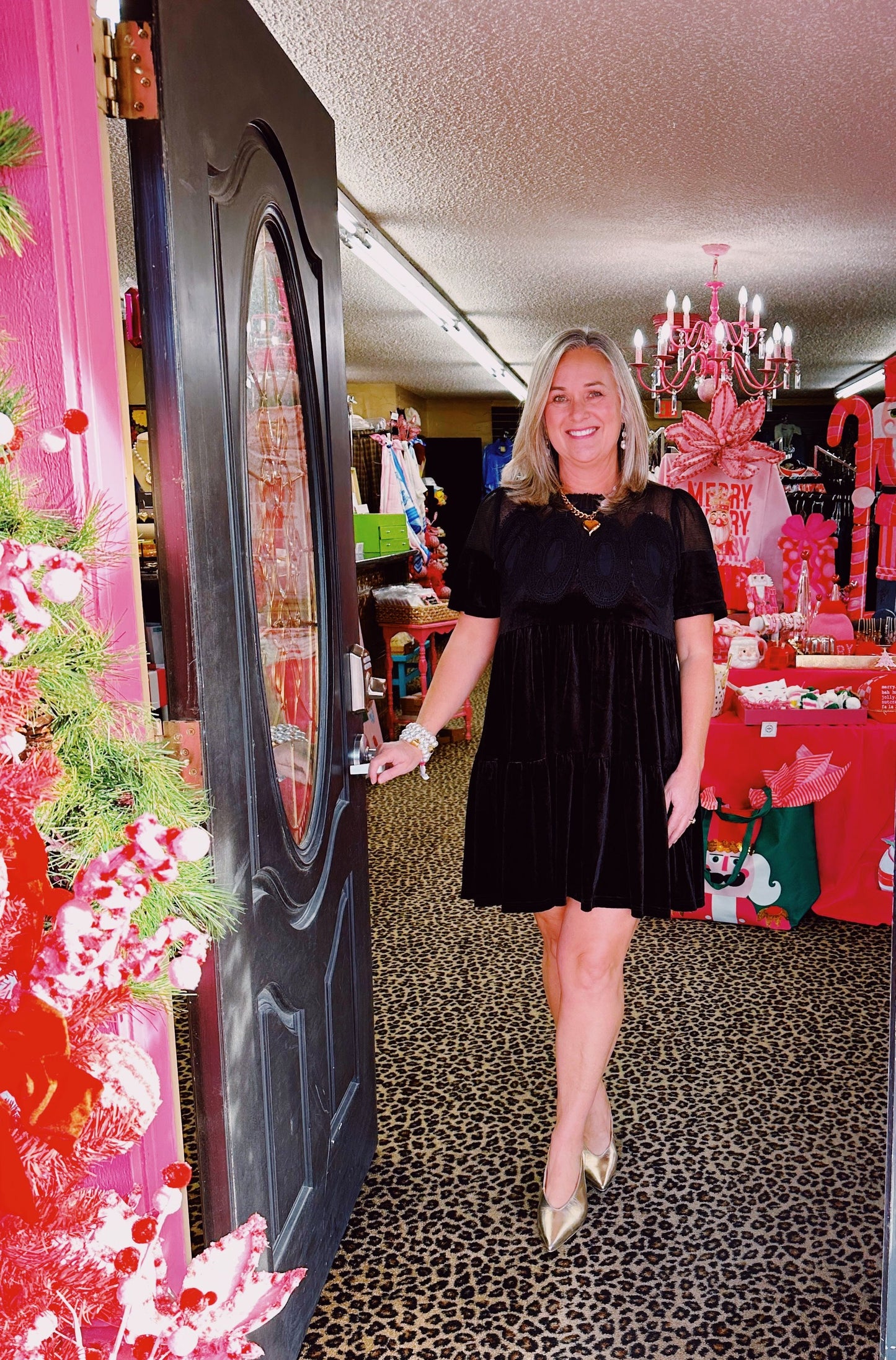 Black Mesh Lace Detail Mini Dress